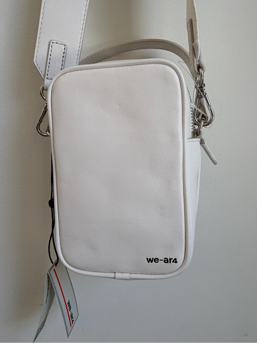 NWT - White Crossbody Bag 100% Leather
